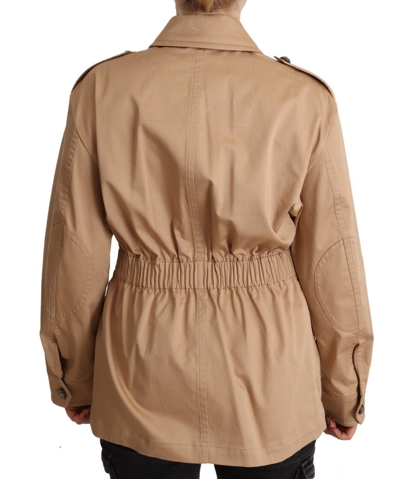 Dolce & Gabbana Beige Button Down Coat with Embellishments - Arichezz.store