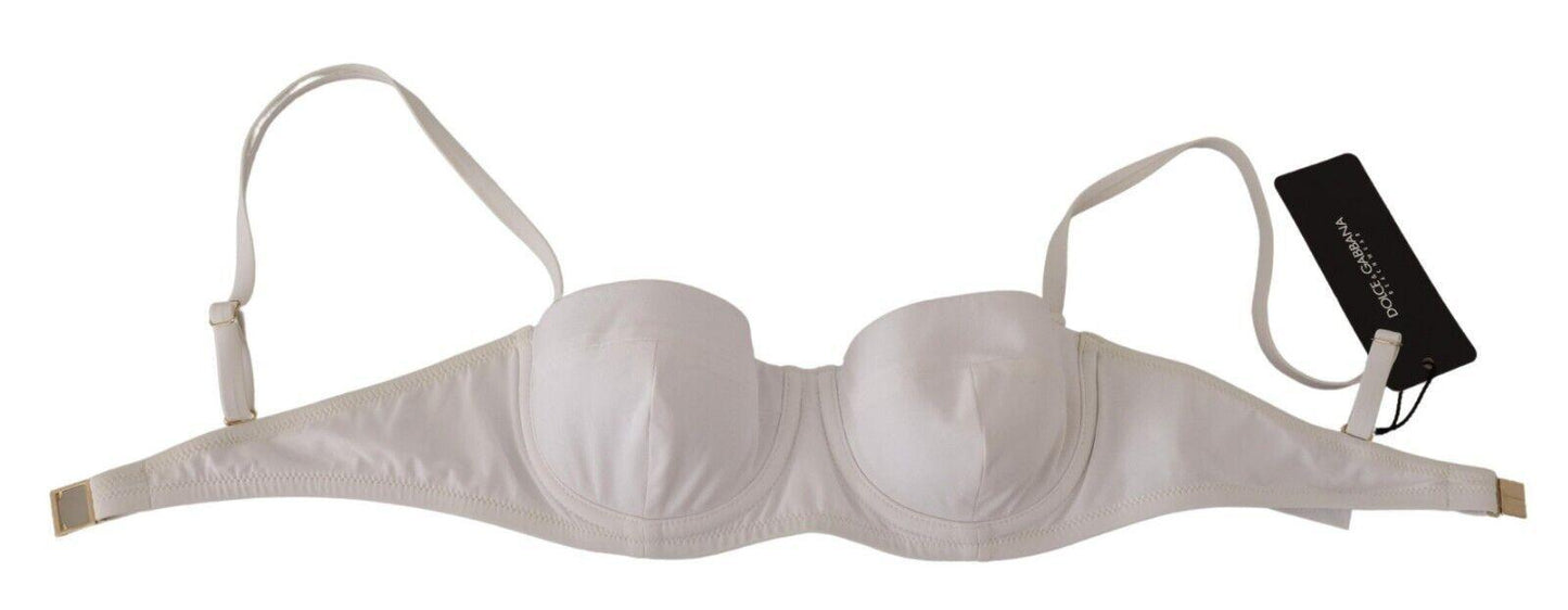 Dolce & Gabbana Chic White Nylon Balconette Bra - Arichezz.store