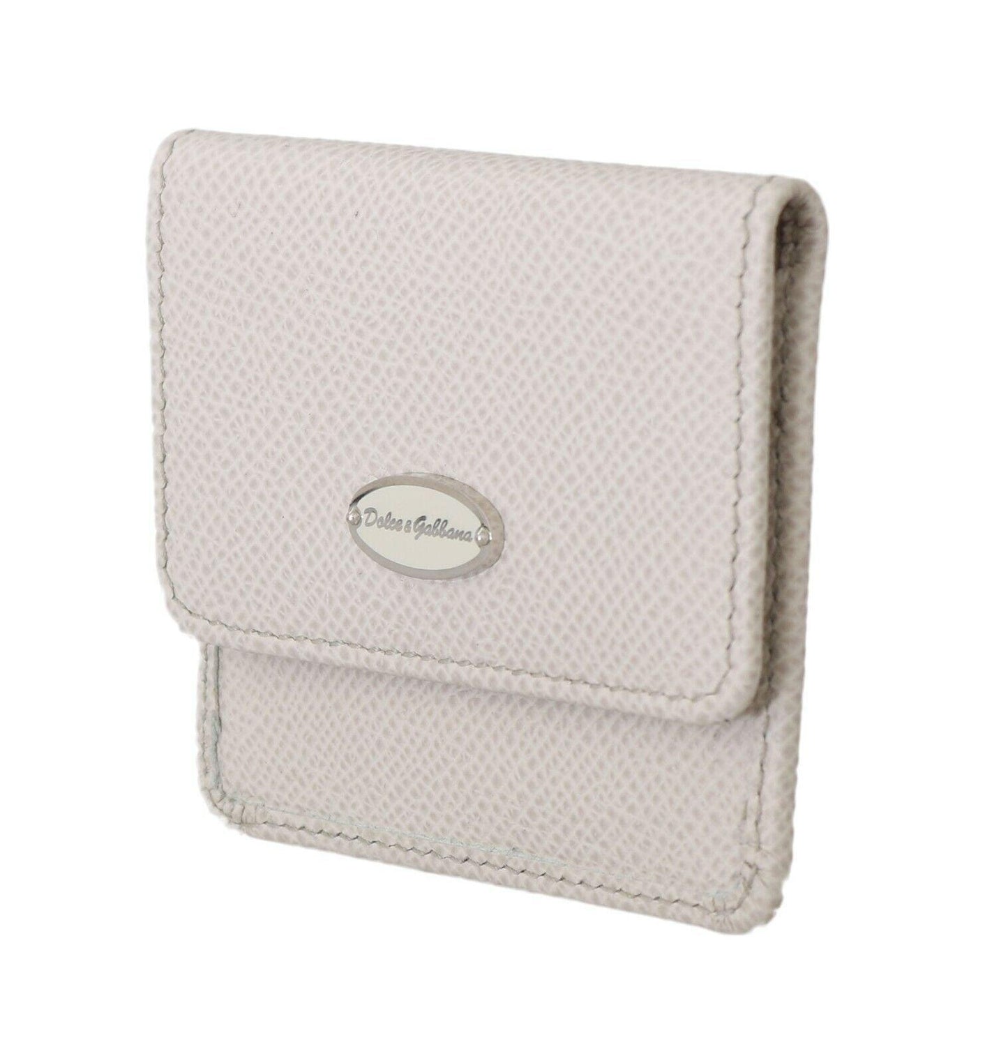 Dolce & Gabbana Chic White Leather Condom Case Wallet - Arichezz.store