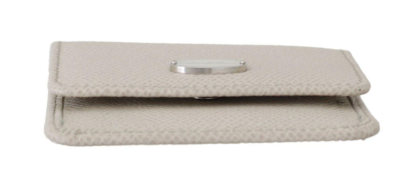 Dolce & Gabbana Chic White Leather Condom Case Wallet - Arichezz.store