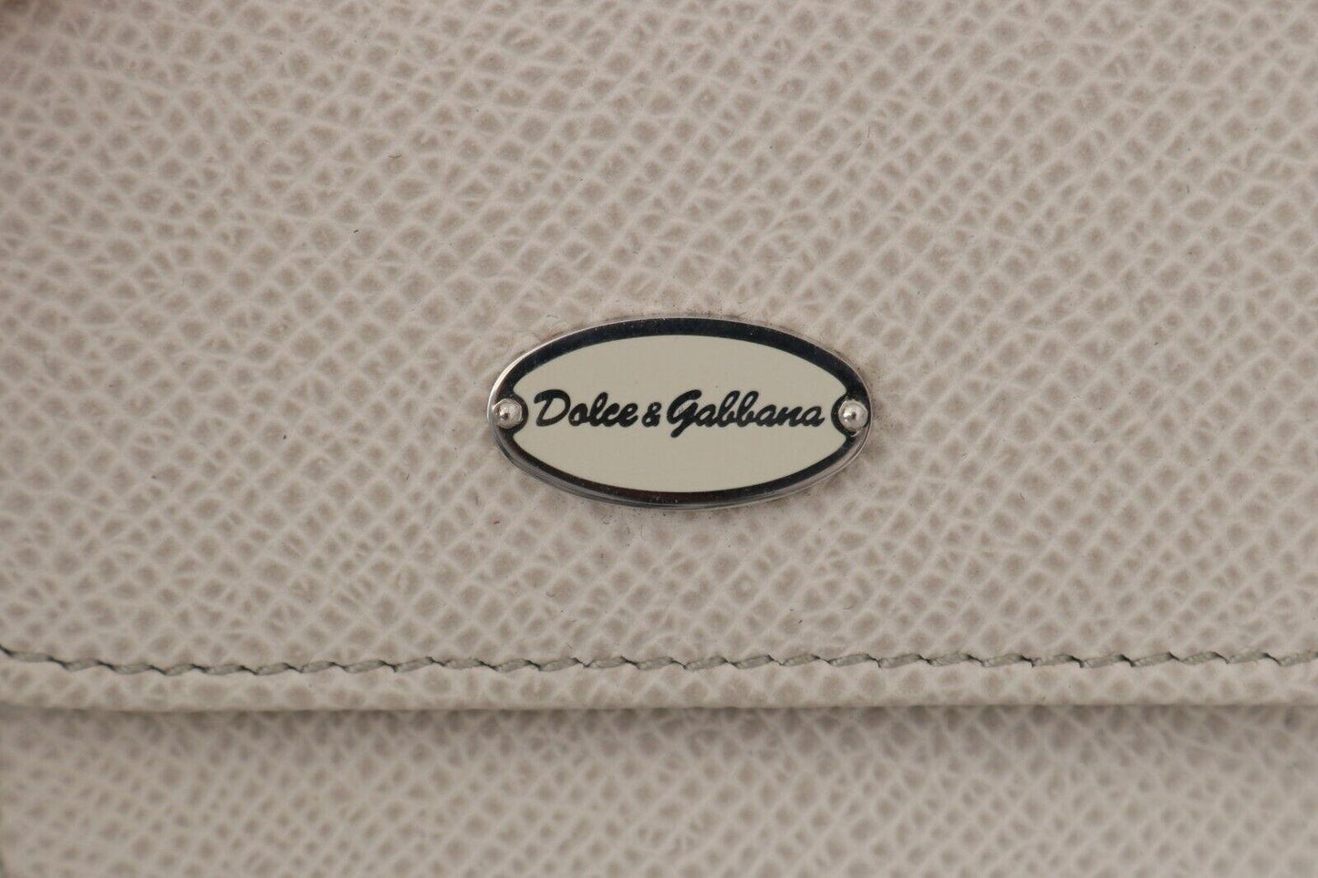 Dolce & Gabbana Chic White Leather Condom Case Wallet - Arichezz.store