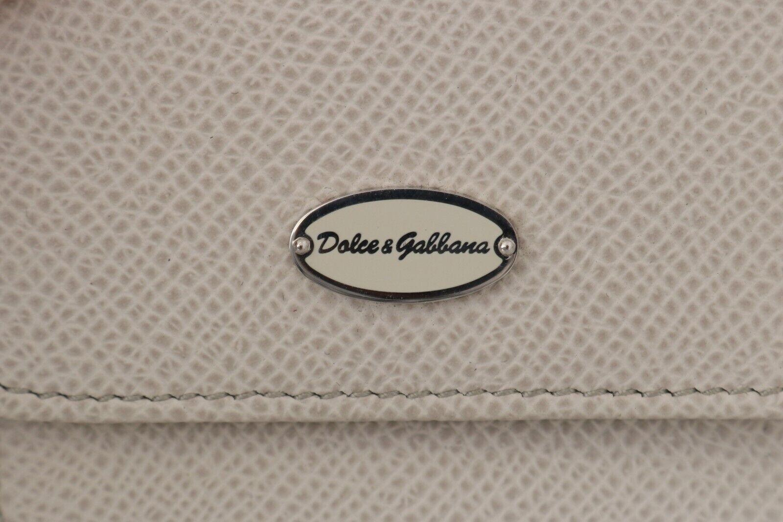 Dolce & Gabbana Chic White Leather Condom Case Wallet - Arichezz.store