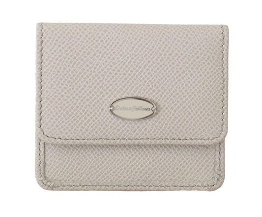 Dolce & Gabbana Chic White Leather Condom Case Wallet - Arichezz.store