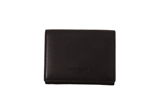 Dolce & Gabbana Elegant Black Leather Trifold Multi Kit - Arichezz.store