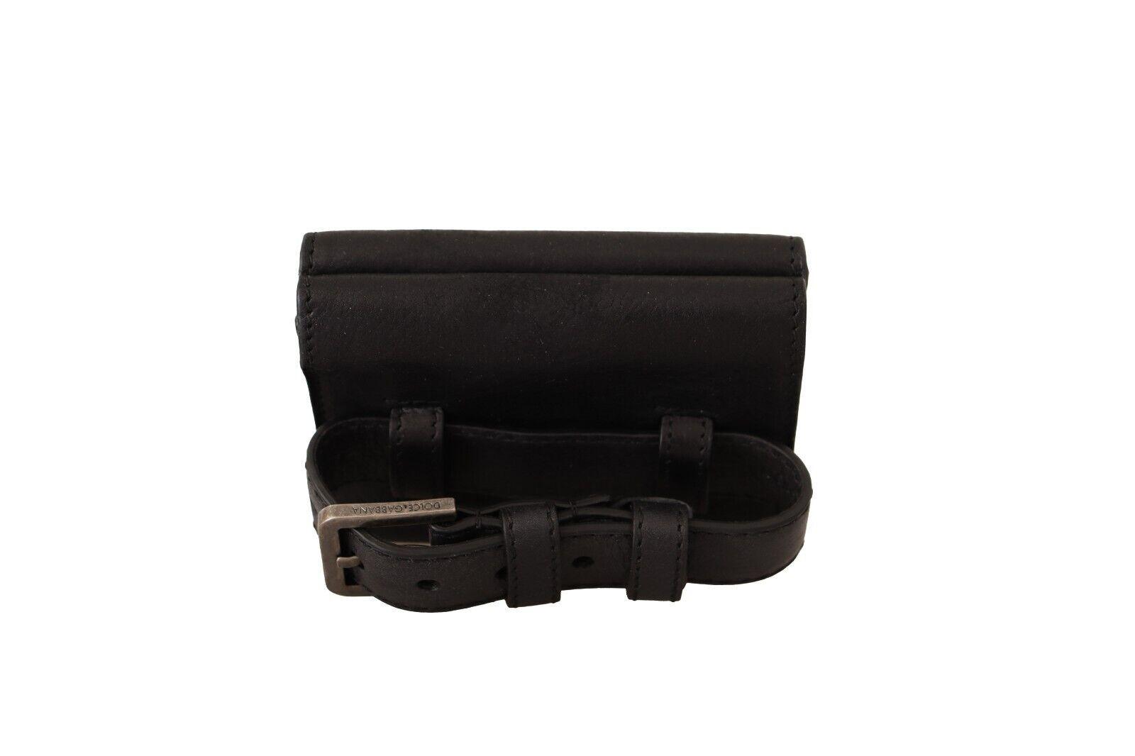 Dolce & Gabbana Elegant Black Leather Trifold Multi Kit - Arichezz.store