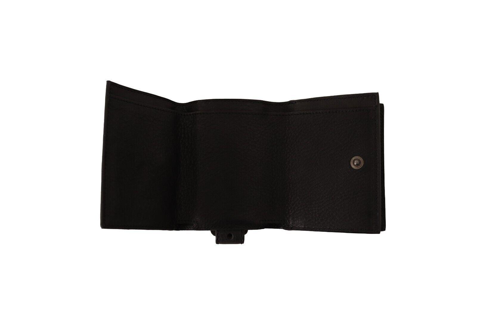 Dolce & Gabbana Elegant Black Leather Trifold Multi Kit - Arichezz.store