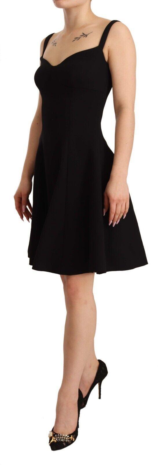 Dolce & Gabbana Elegant A-Line Sheath Dress in Black - Arichezz.store