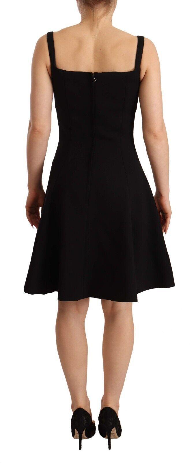 Dolce & Gabbana Elegant A-Line Sheath Dress in Black - Arichezz.store