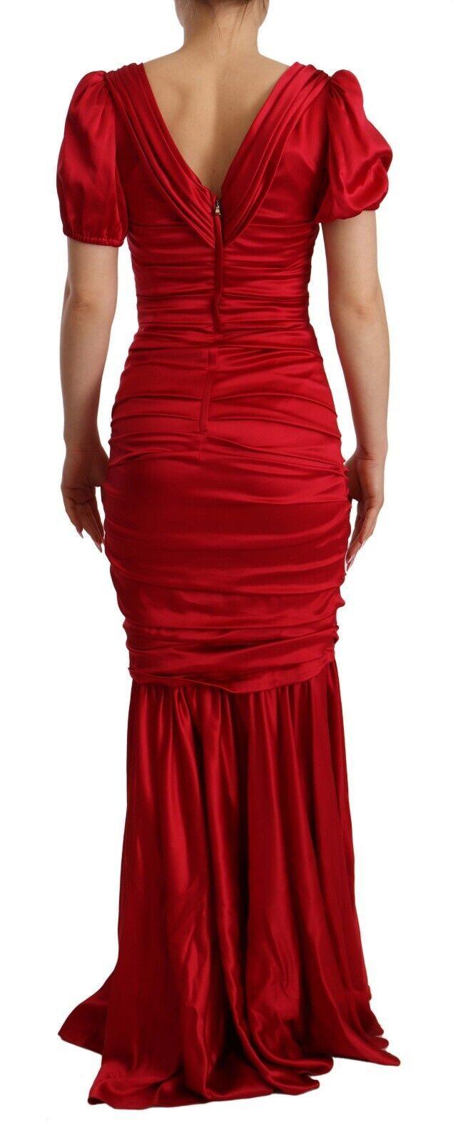 Dolce & Gabbana Elegant Red Silk Stretch Mermaid Dress - Arichezz.store