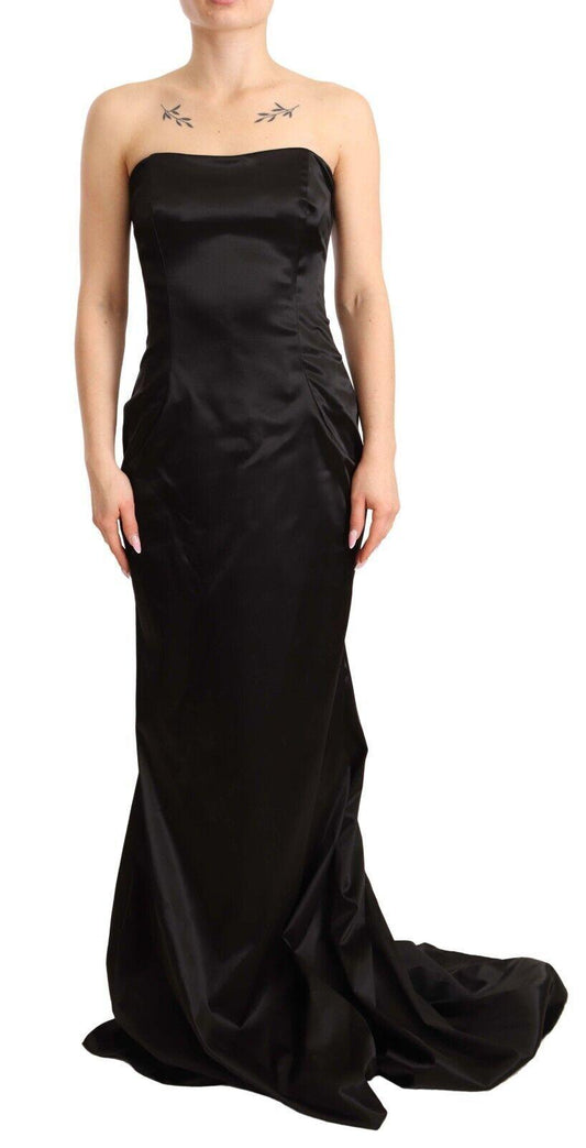 Dolce & Gabbana Elegant Black Strapless Mermaid Dress - Arichezz.store