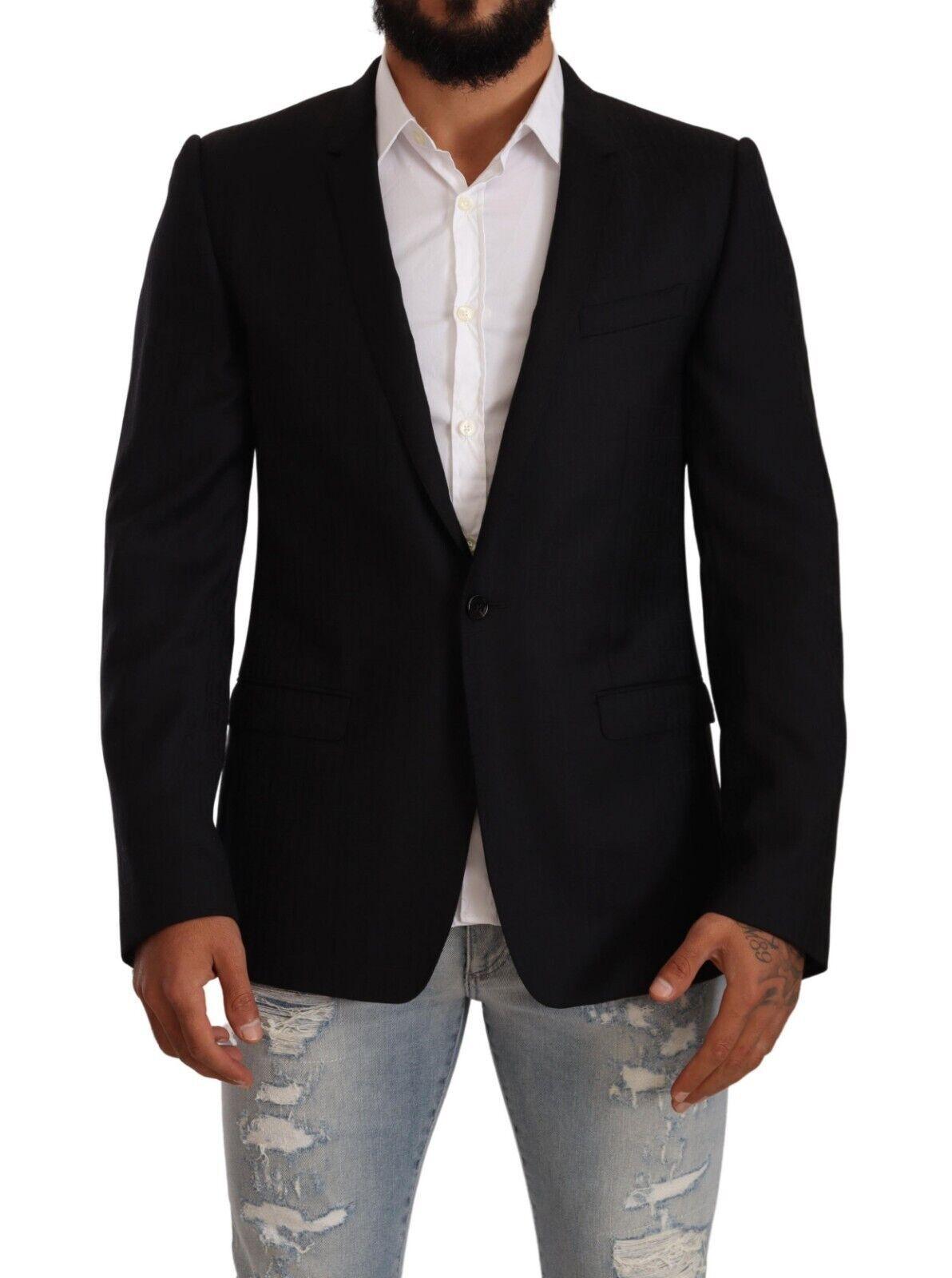 Dolce & Gabbana Exclusive Black Virgin Wool Blazer - Arichezz.store