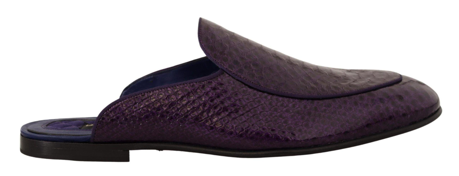 Dolce & Gabbana Purple Exotic Python Leather Slides - Arichezz.store