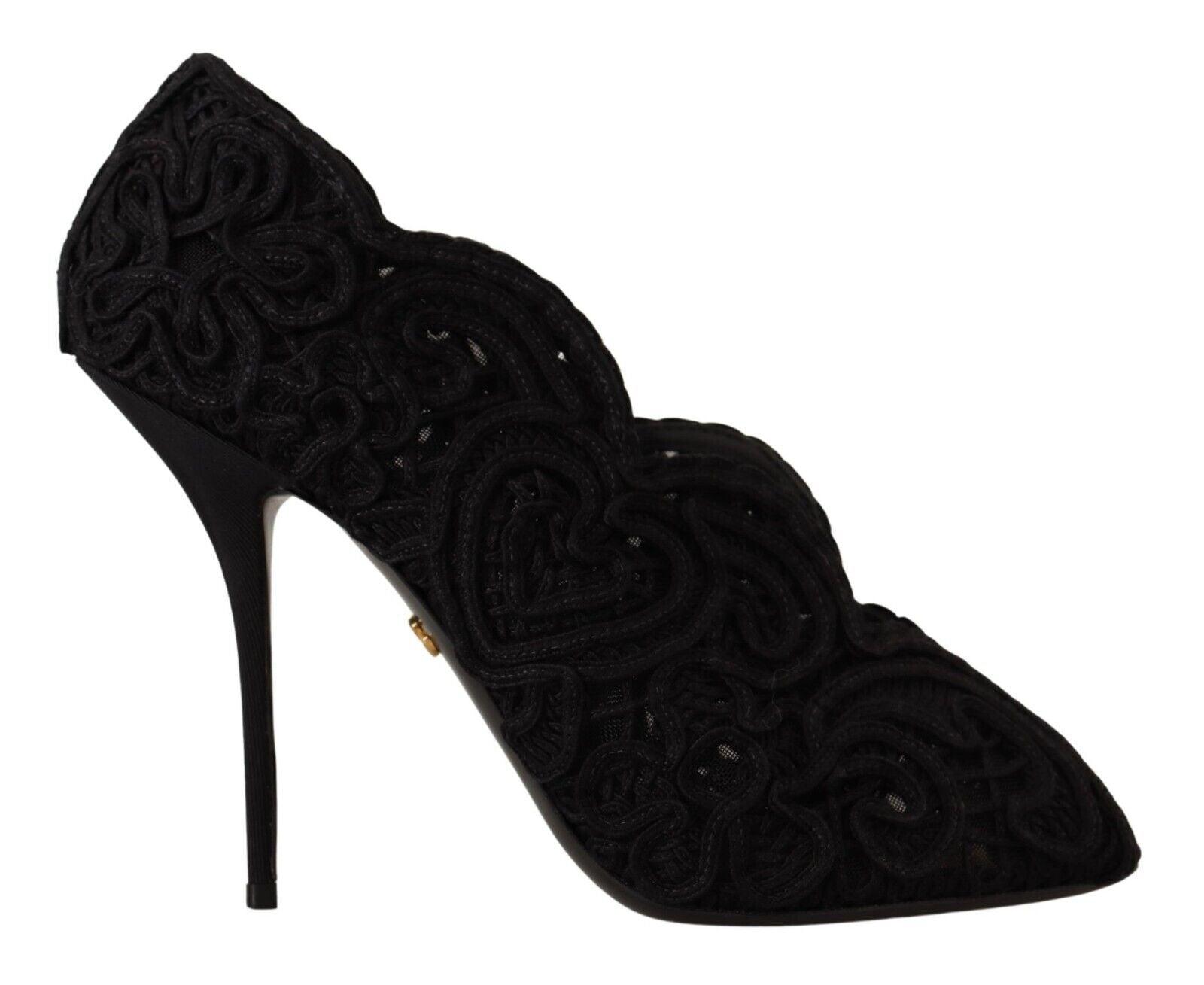 Dolce & Gabbana Elegant Black Lace Stiletto Heels - Arichezz.store