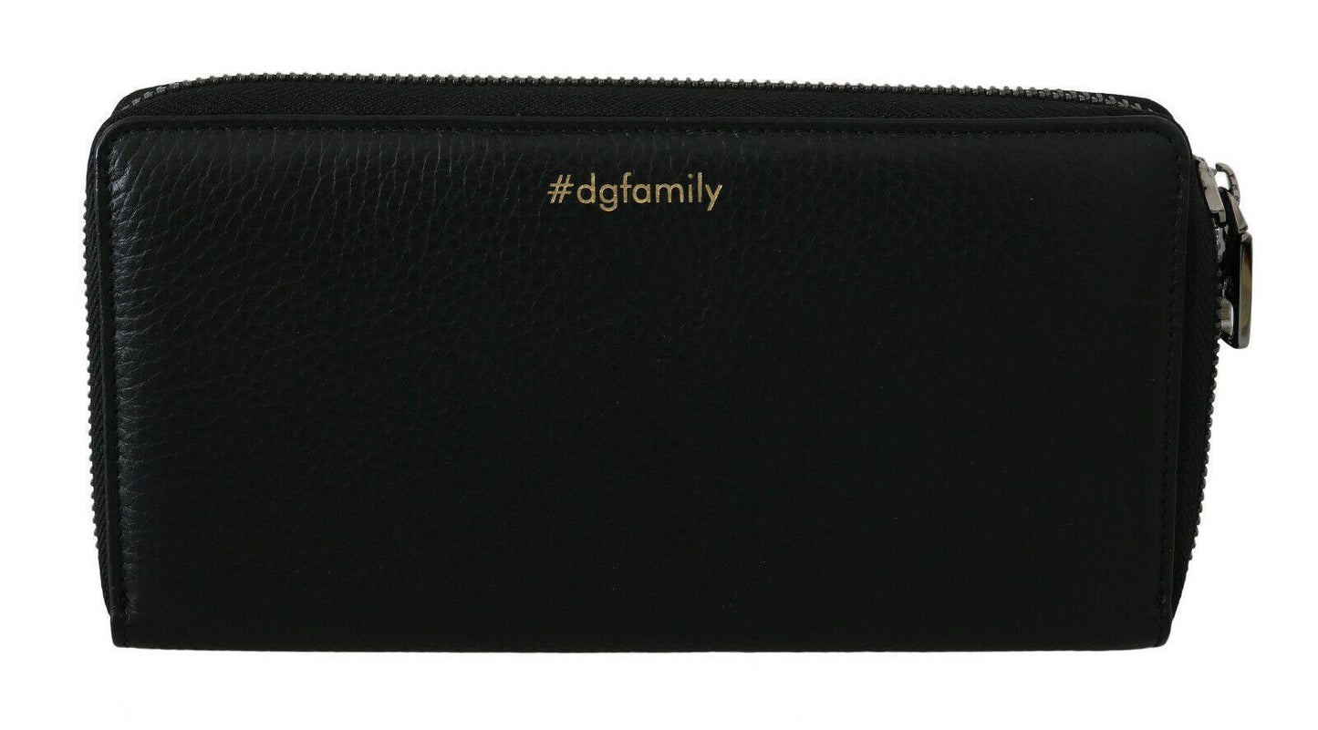 Dolce & Gabbana Elegant Black Leather Continental Wallet - Arichezz.store