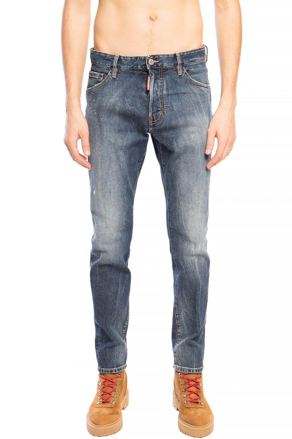 Dsquared² Navy Distressed 'Cool Guy Jean' Denim Pants - Arichezz.store