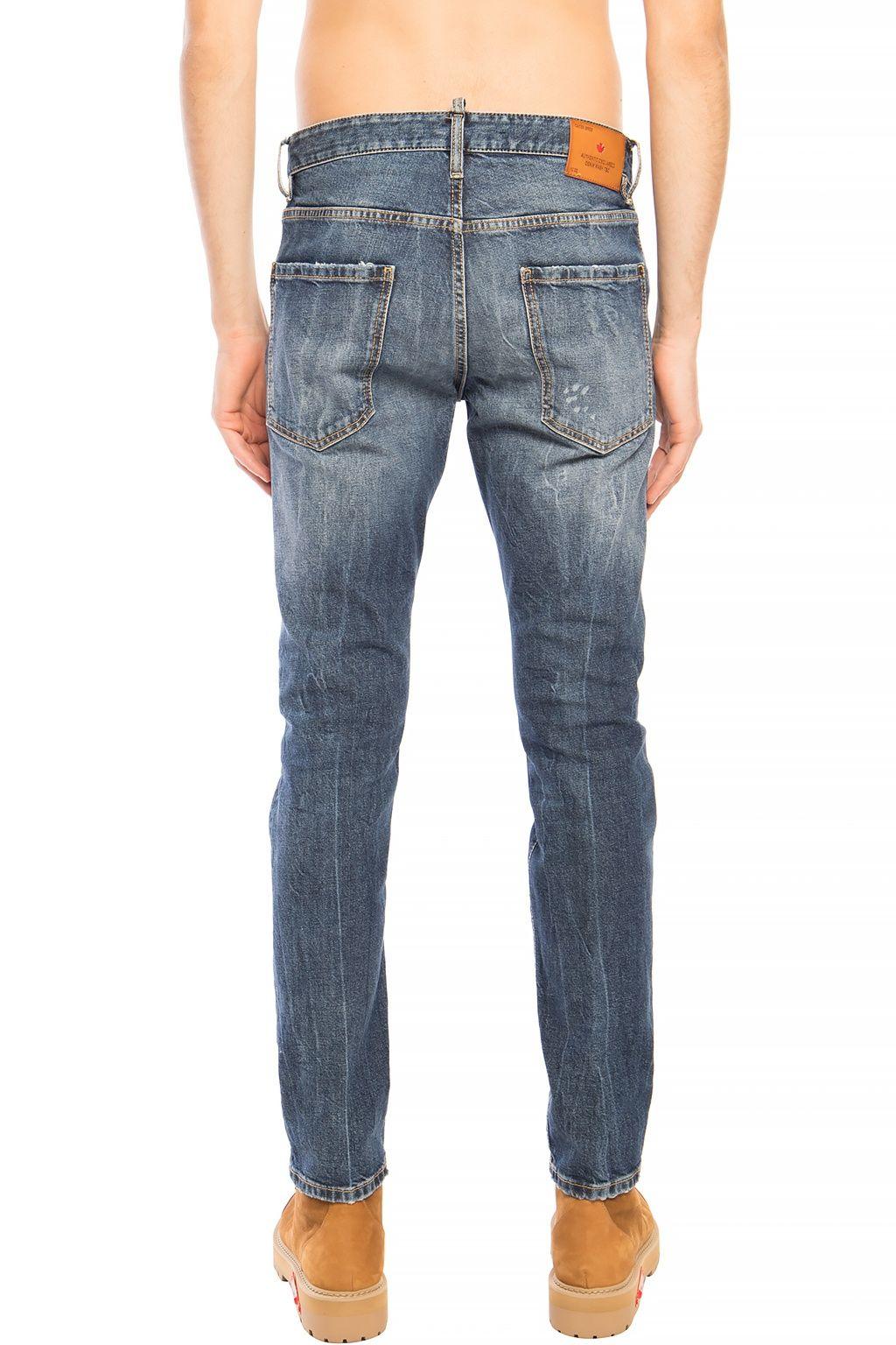 Dsquared² Navy Distressed 'Cool Guy Jean' Denim Pants - Arichezz.store