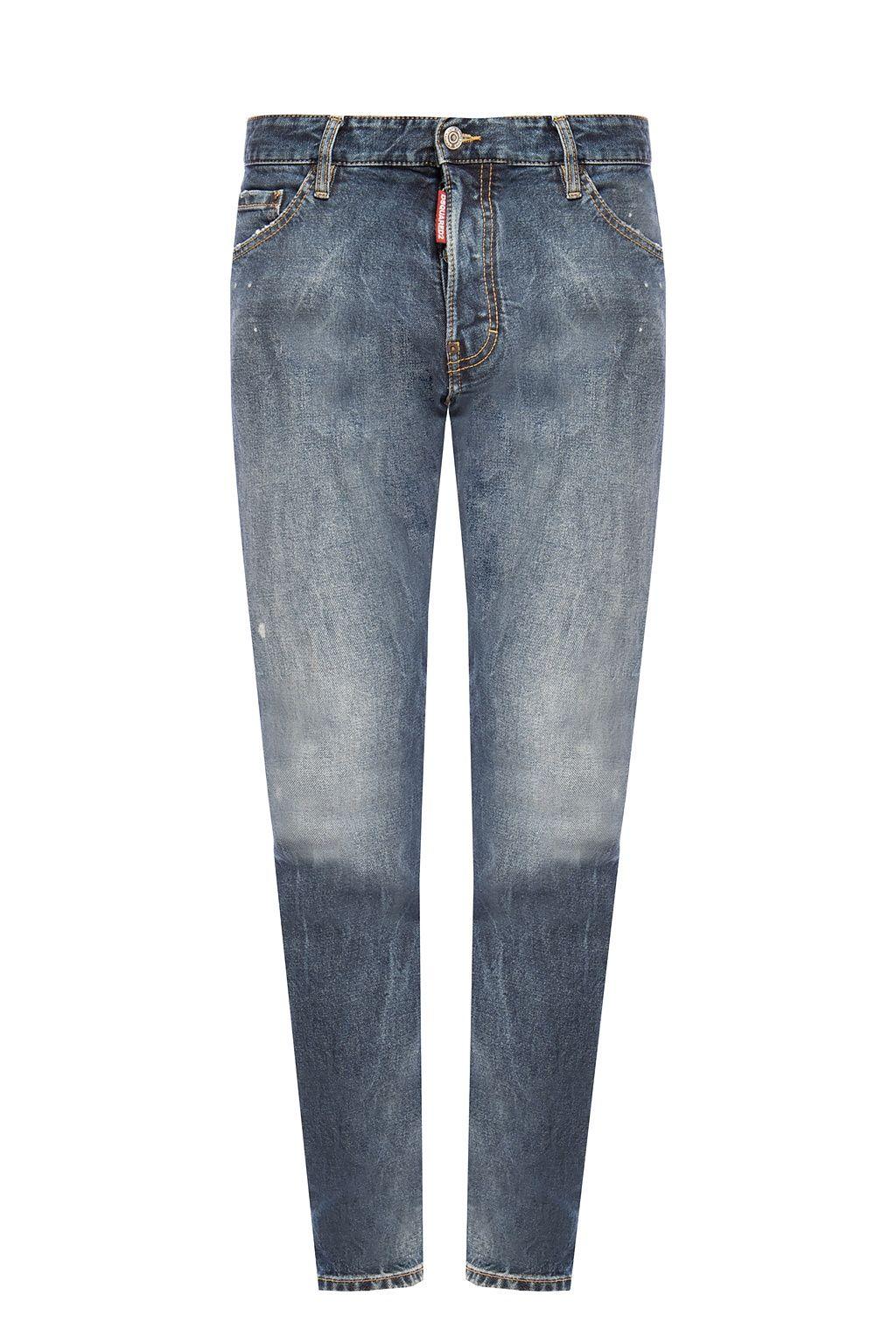 Dsquared² Navy Distressed 'Cool Guy Jean' Denim Pants - Arichezz.store