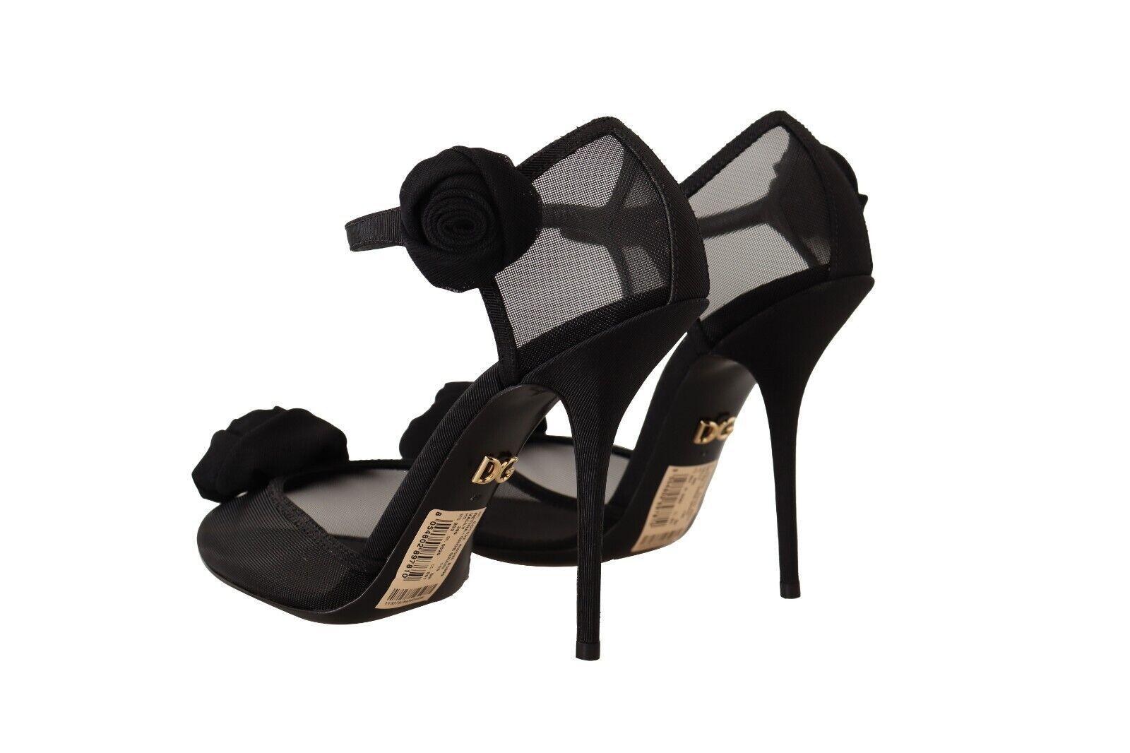 Dolce & Gabbana Elegant Black Mesh Heels Pumps - Arichezz.store