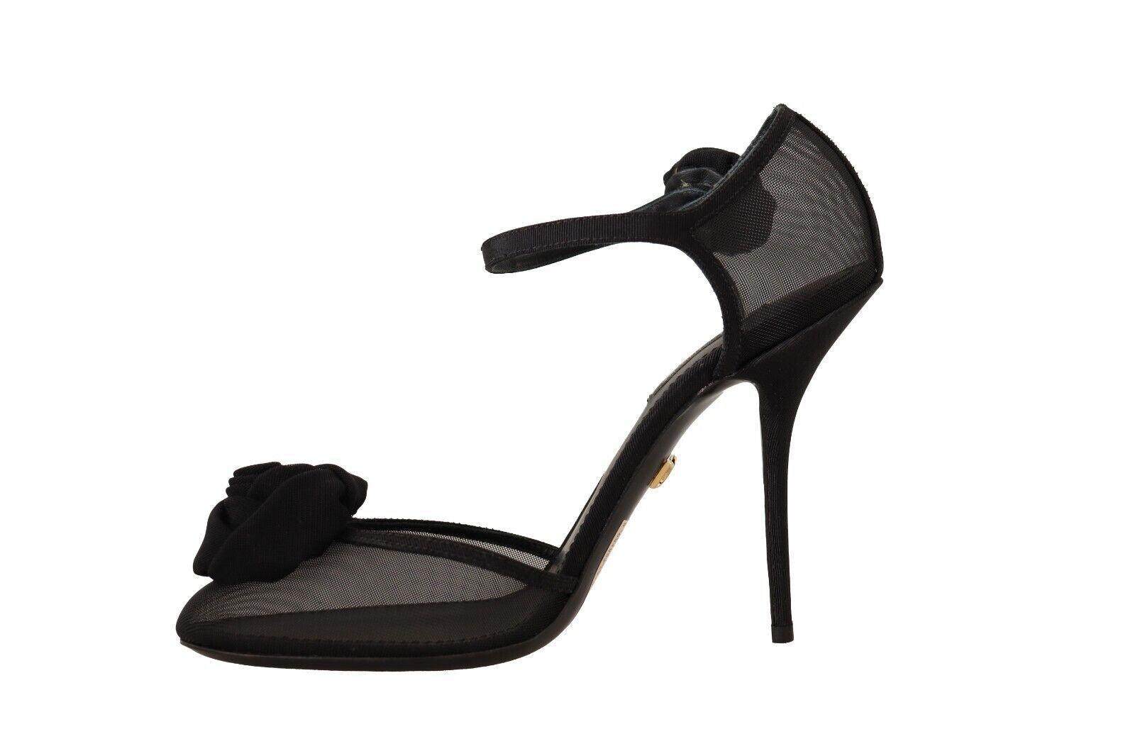 Dolce & Gabbana Elegant Black Mesh Heels Pumps - Arichezz.store