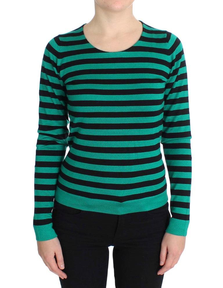 Dolce & Gabbana Elegant Striped Cashmere Silk Sweater - Arichezz.store