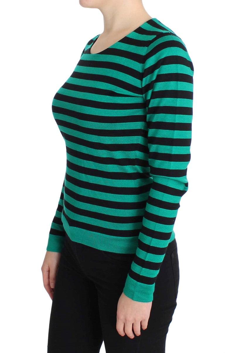 Dolce & Gabbana Elegant Striped Cashmere Silk Sweater - Arichezz.store