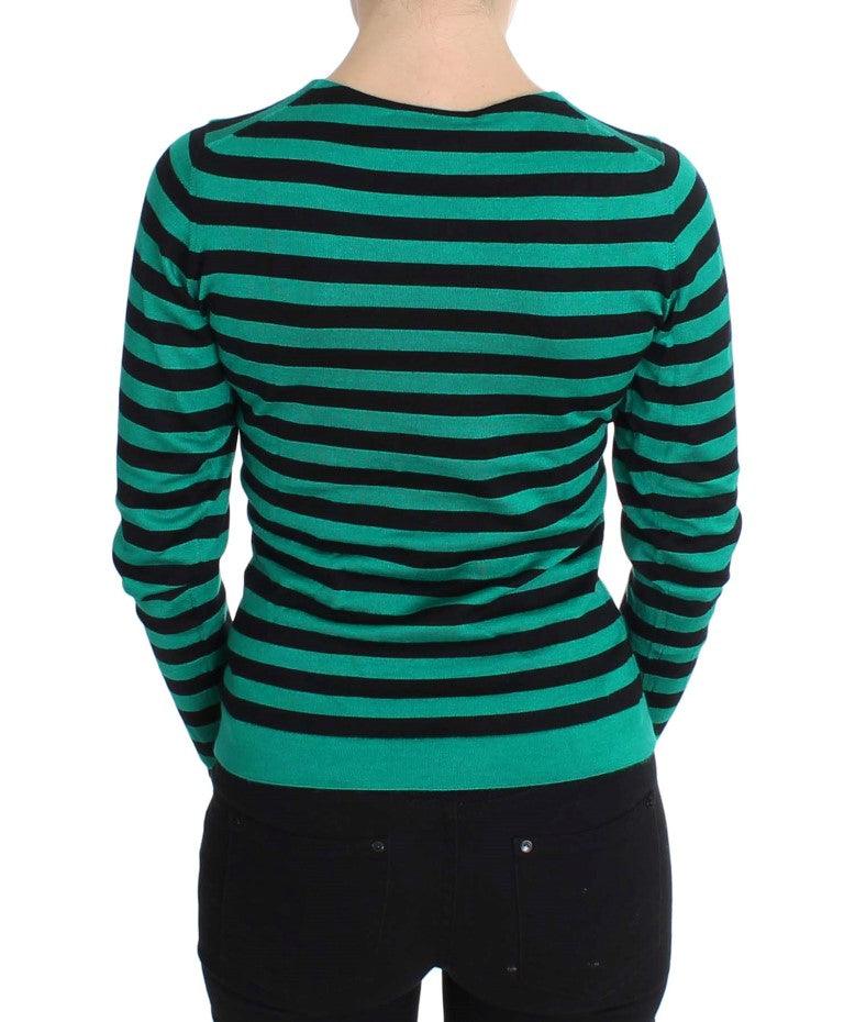 Dolce & Gabbana Elegant Striped Cashmere Silk Sweater - Arichezz.store