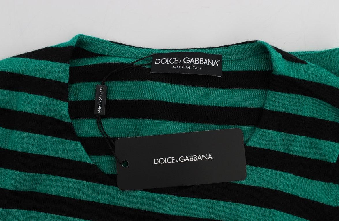 Dolce & Gabbana Elegant Striped Cashmere Silk Sweater - Arichezz.store