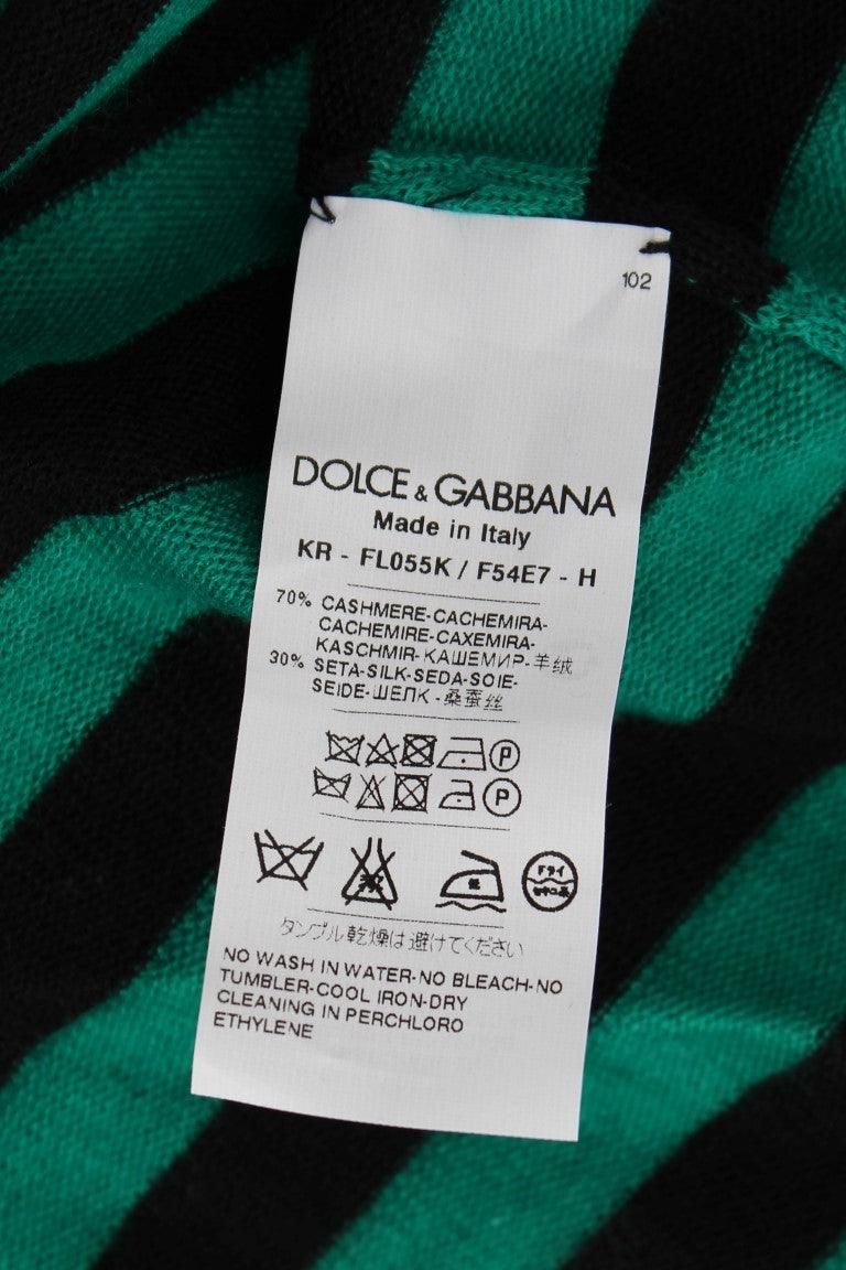 Dolce & Gabbana Elegant Striped Cashmere Silk Sweater - Arichezz.store