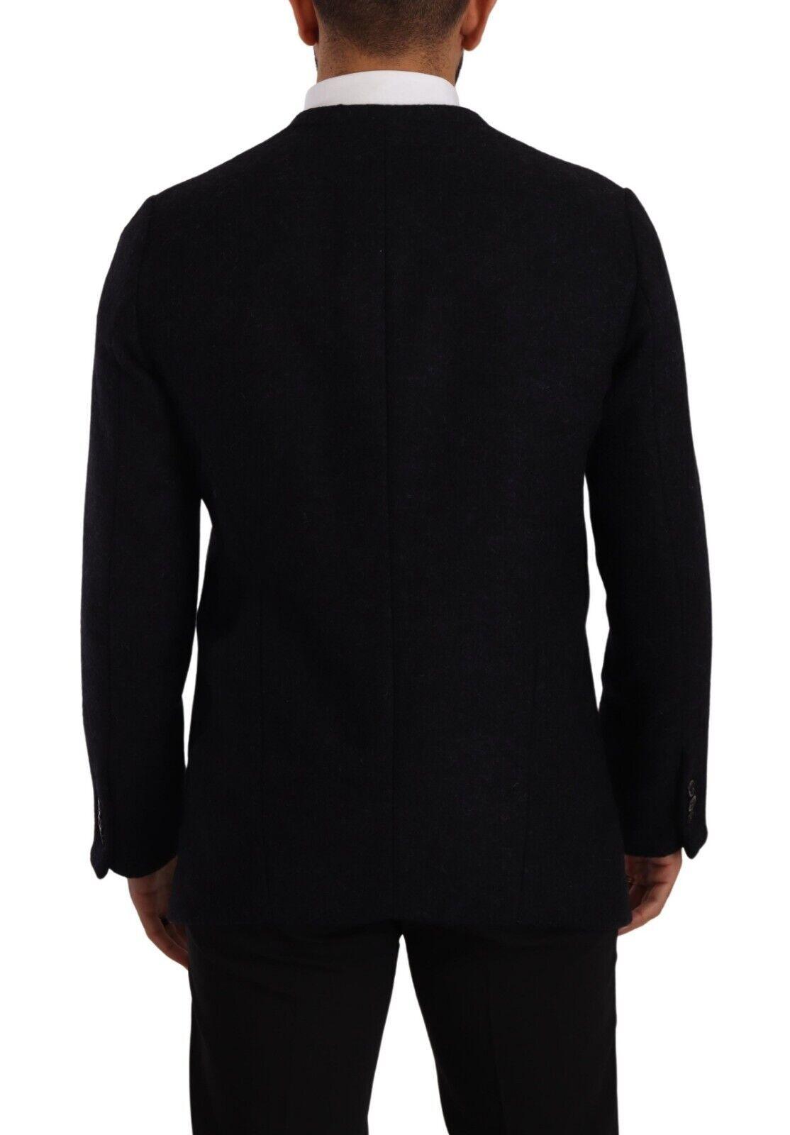 Dolce & Gabbana Elegant Dark Grey Alpaca Blend Jacket - Arichezz.store