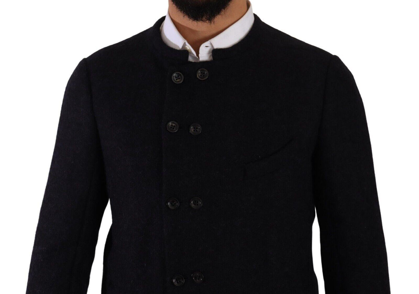 Dolce & Gabbana Elegant Dark Grey Alpaca Blend Jacket - Arichezz.store