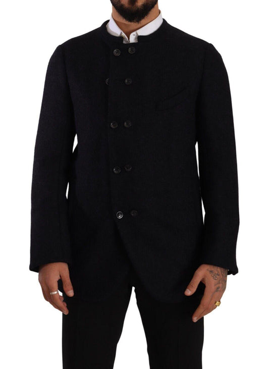 Dolce & Gabbana Elegant Dark Grey Alpaca Blend Jacket - Arichezz.store