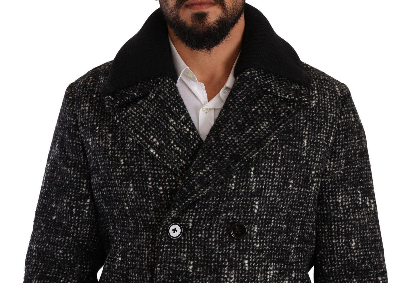 Dolce & Gabbana Chic Double Breasted Wool Blend Overcoat - Arichezz.store