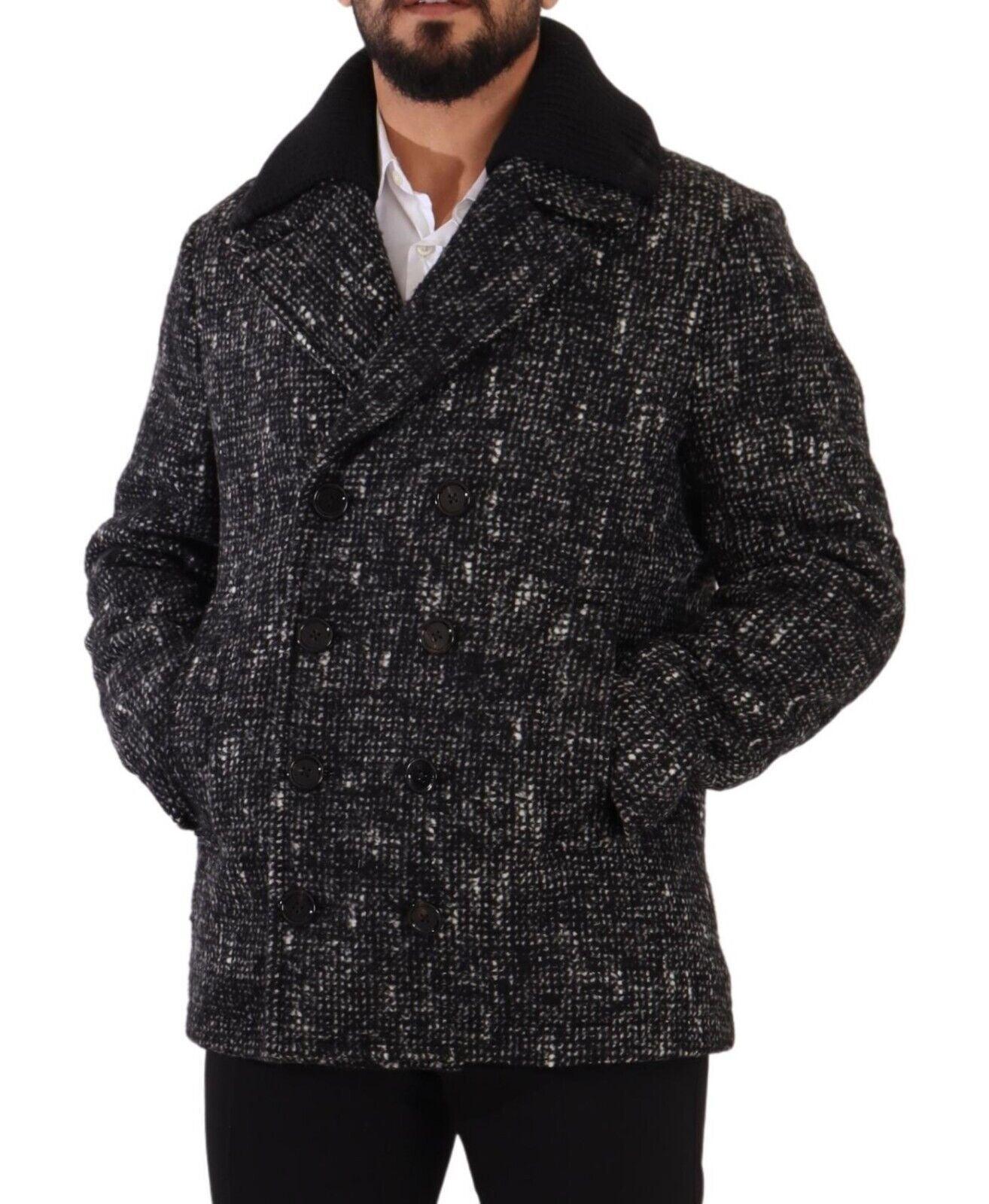 Dolce & Gabbana Chic Double Breasted Wool Blend Overcoat - Arichezz.store