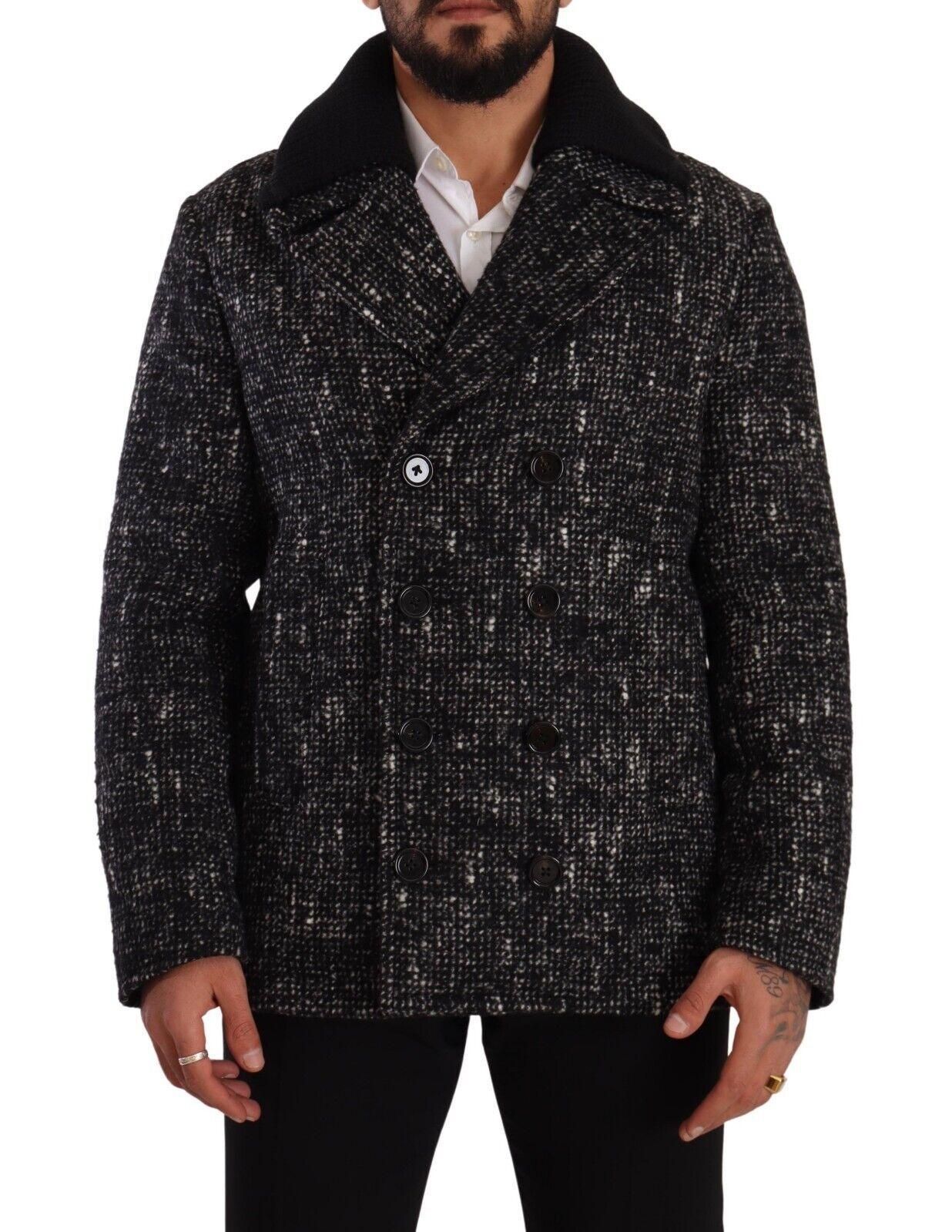 Dolce & Gabbana Chic Double Breasted Wool Blend Overcoat - Arichezz.store