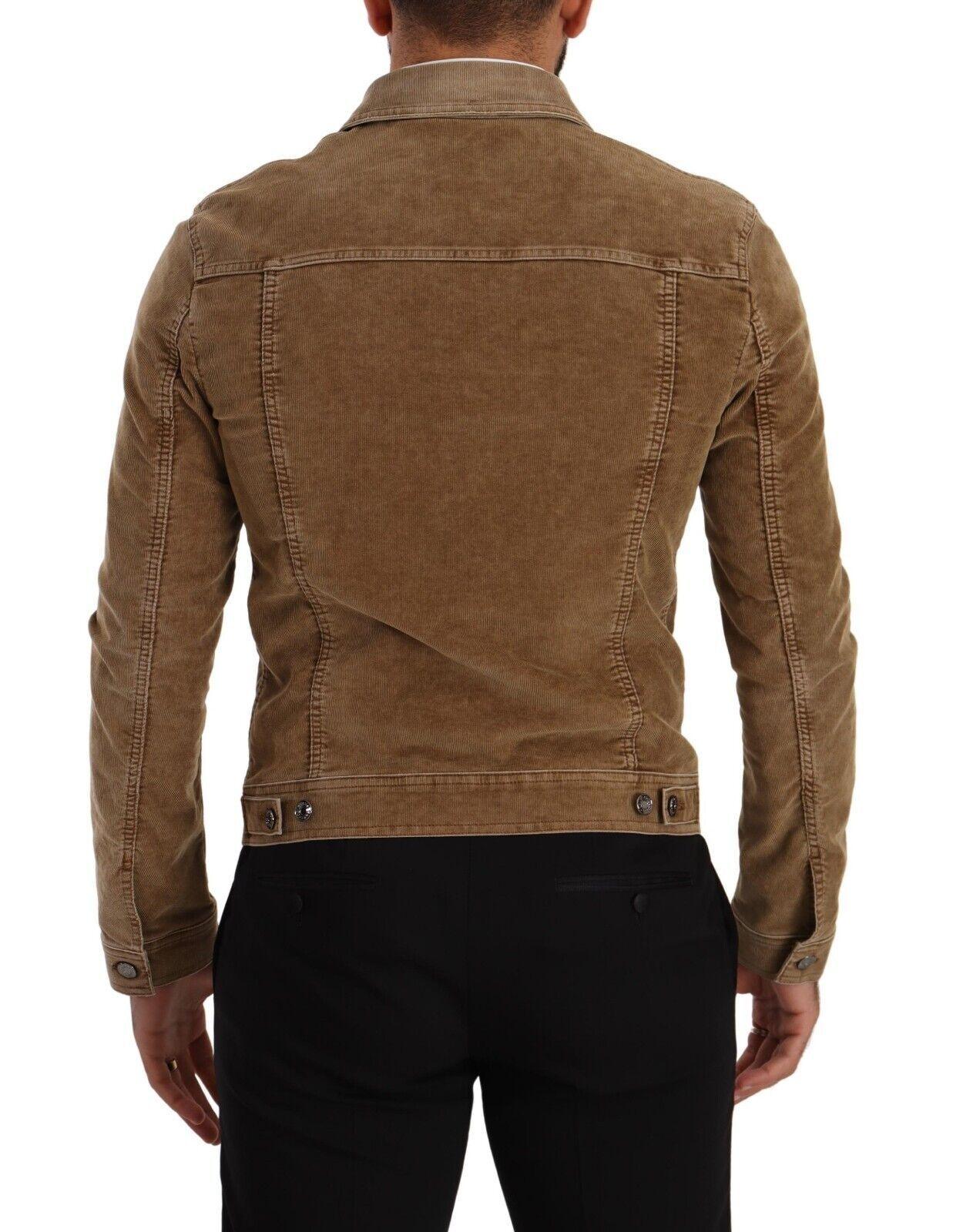 Dolce & Gabbana Elegant Corduroy Logo Jacket - Arichezz.store