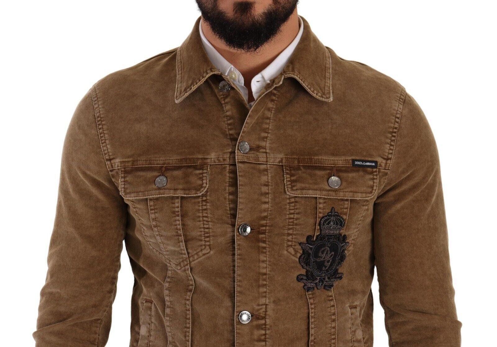 Dolce & Gabbana Elegant Corduroy Logo Jacket - Arichezz.store