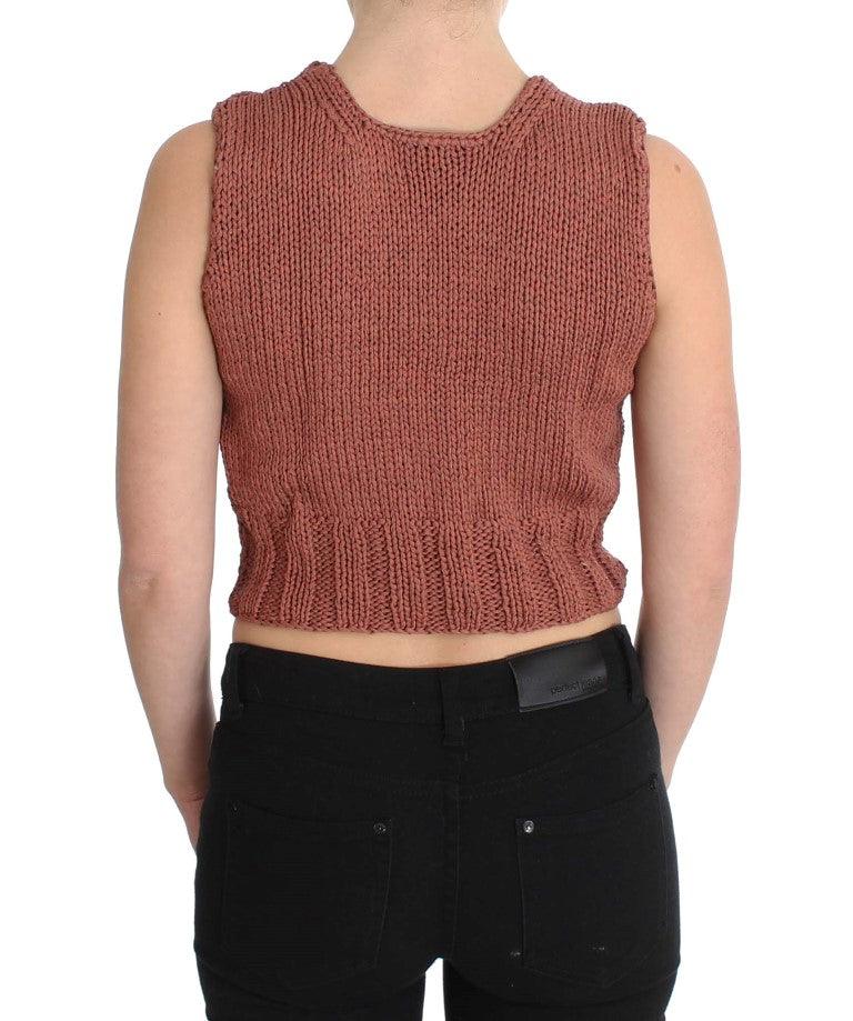 PINK MEMORIES Chic Red Sleeveless Knit Vest Sweater - Arichezz.store