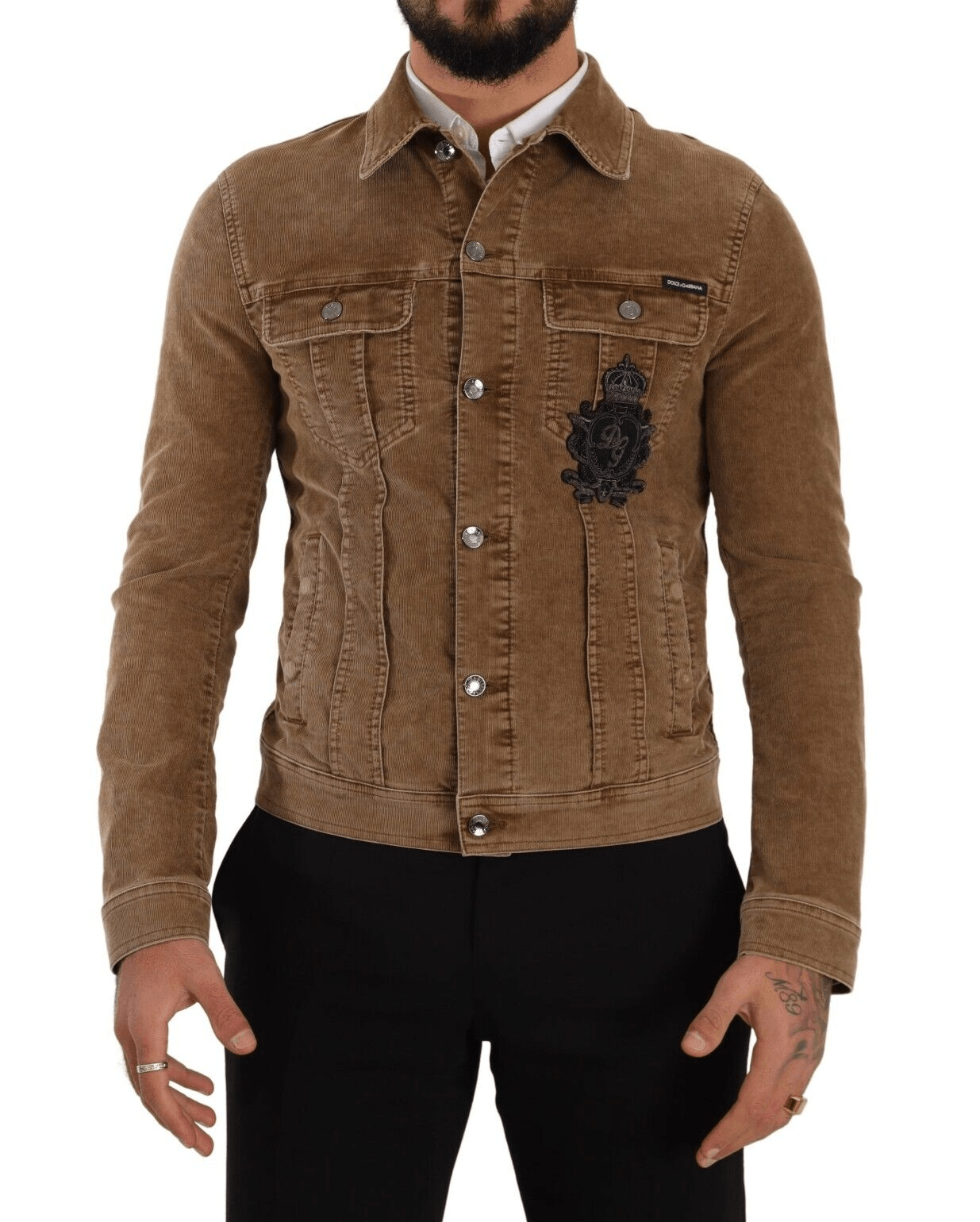 Dolce & Gabbana Elegant Corduroy Logo Jacket - Arichezz.store