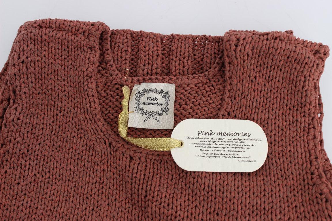 PINK MEMORIES Chic Red Sleeveless Knit Vest Sweater - Arichezz.store