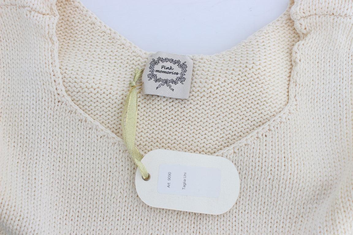 PINK MEMORIES Beige Sleeveless Knit Vest Sweater - Arichezz.store