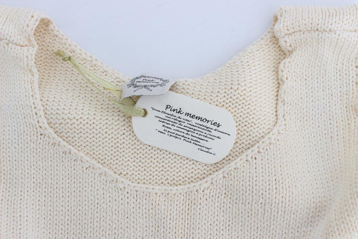 PINK MEMORIES Beige Sleeveless Knit Vest Sweater - Arichezz.store