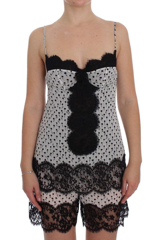 Dolce & Gabbana Elegant Floral Lace Silk Chemise - Arichezz.store