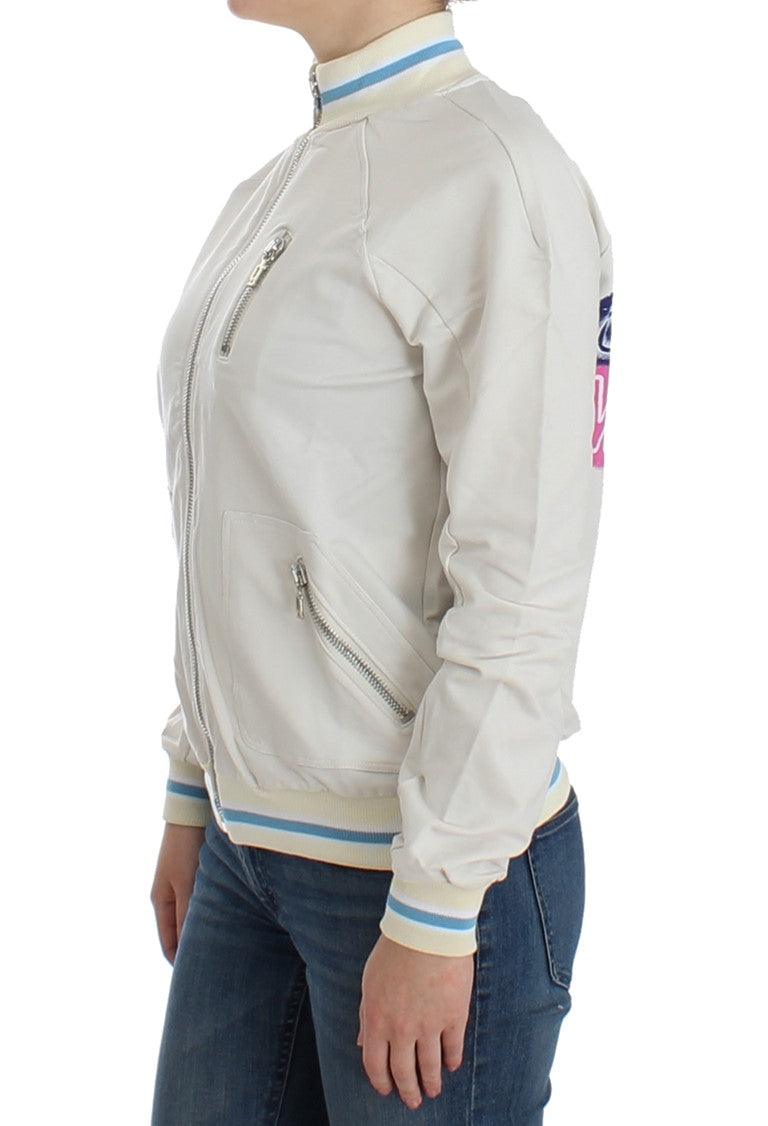 John Galliano Elegant White Zip Cardigan - Arichezz.store