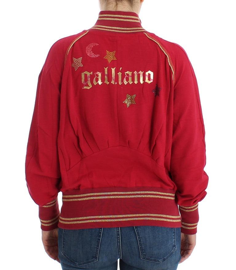 John Galliano Elegant Pink Zip Cardigan with Logo Detailing - Arichezz.store