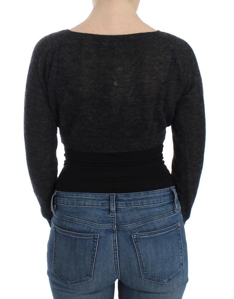 Ermanno Scervino Chic Cropped Alpaca Wool Sweater - Arichezz.store