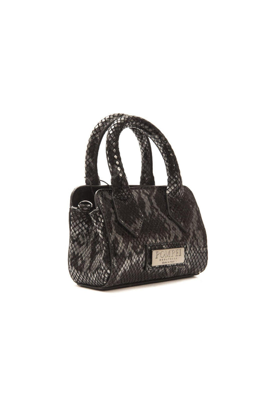 Pompei Donatella Chic Leather Mini Tote with Python Print - Arichezz.store