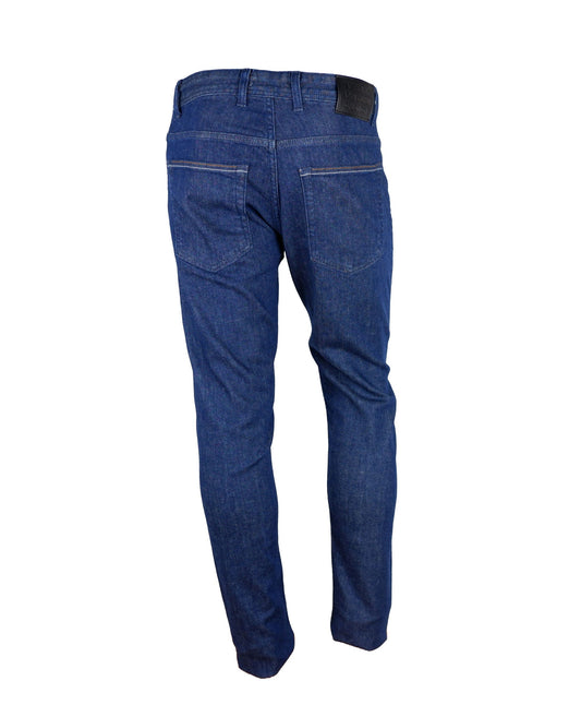 Aquascutum Blue Cotton Men Jeans with Five-Pocket Design