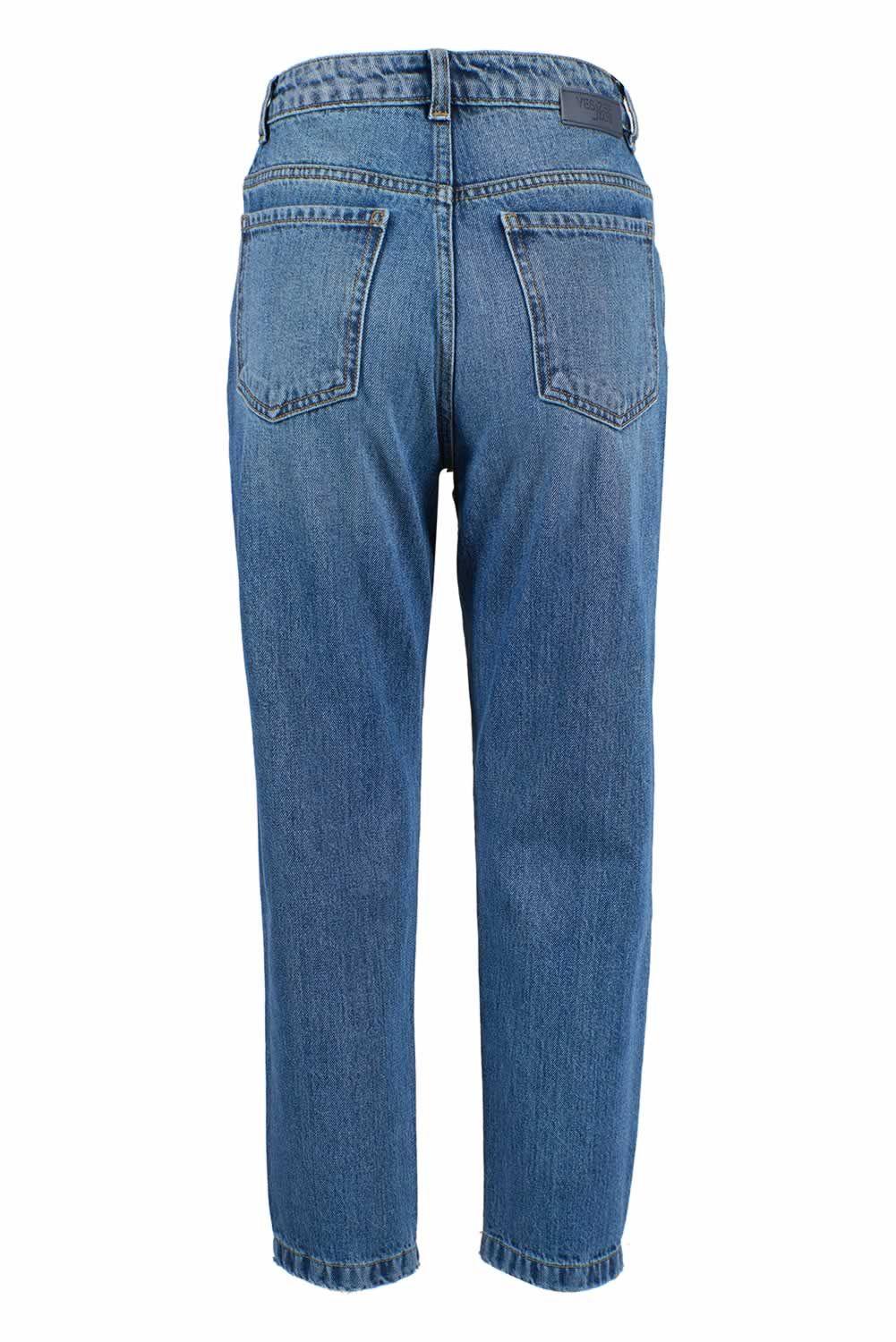 Yes Zee Blue Cotton Women's High-Waist Jean