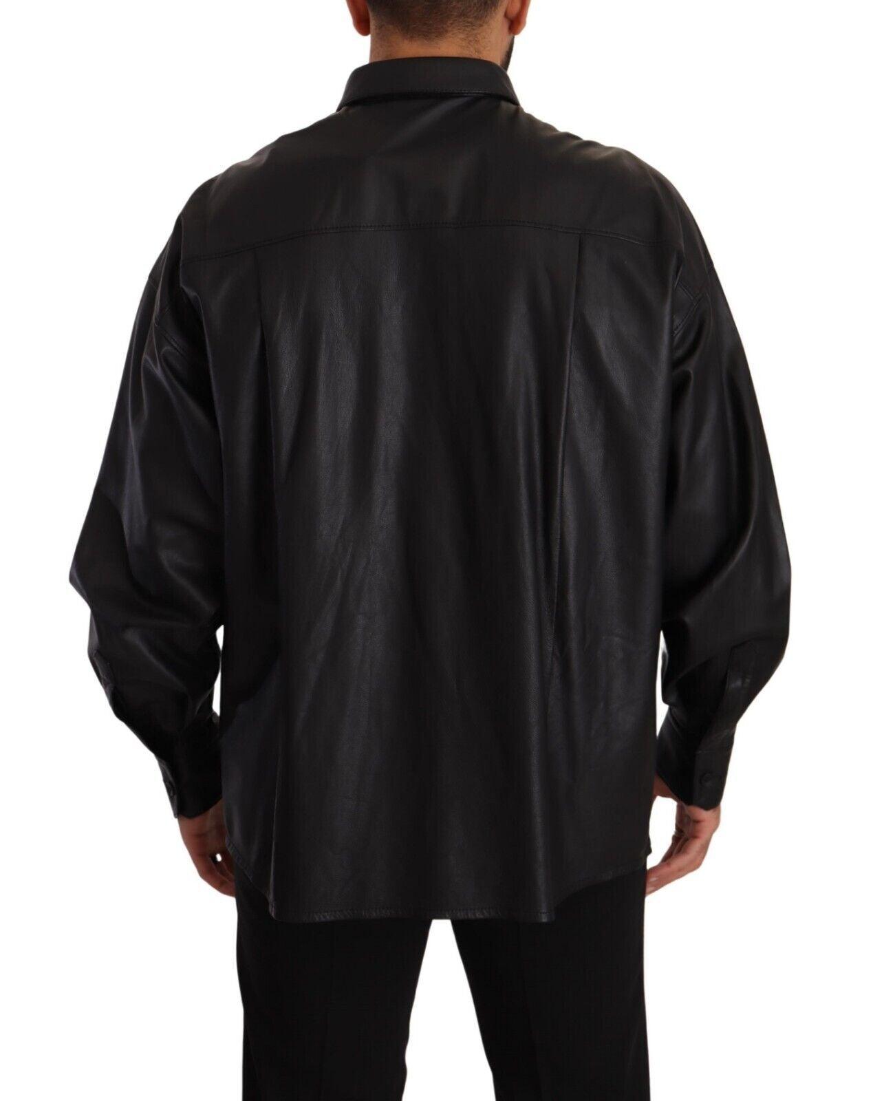 Dolce & Gabbana Elegant Black Leather Jacket - Arichezz.store