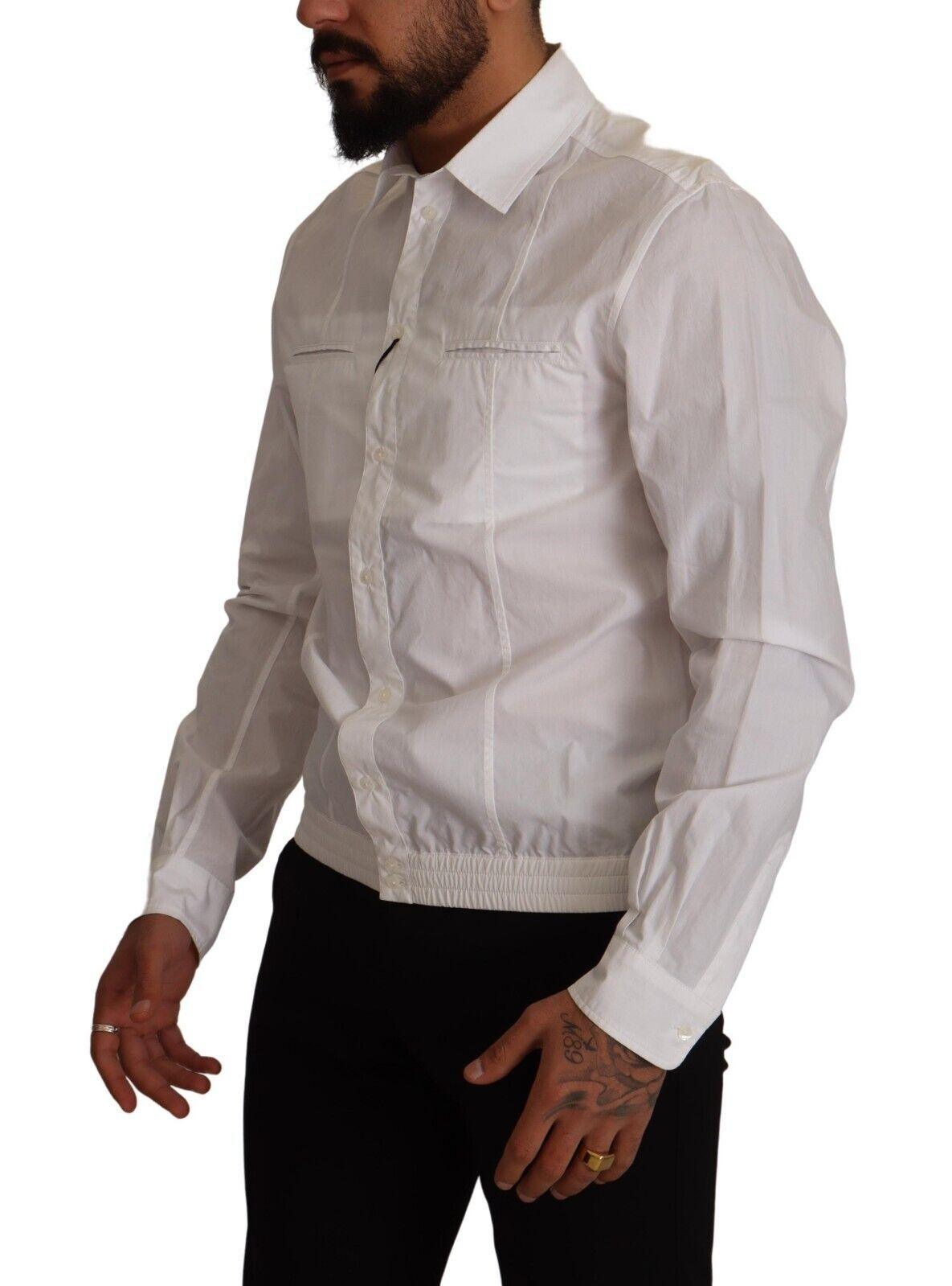 Dolce & Gabbana Elegant Italian White Cotton Shirt - Arichezz.store